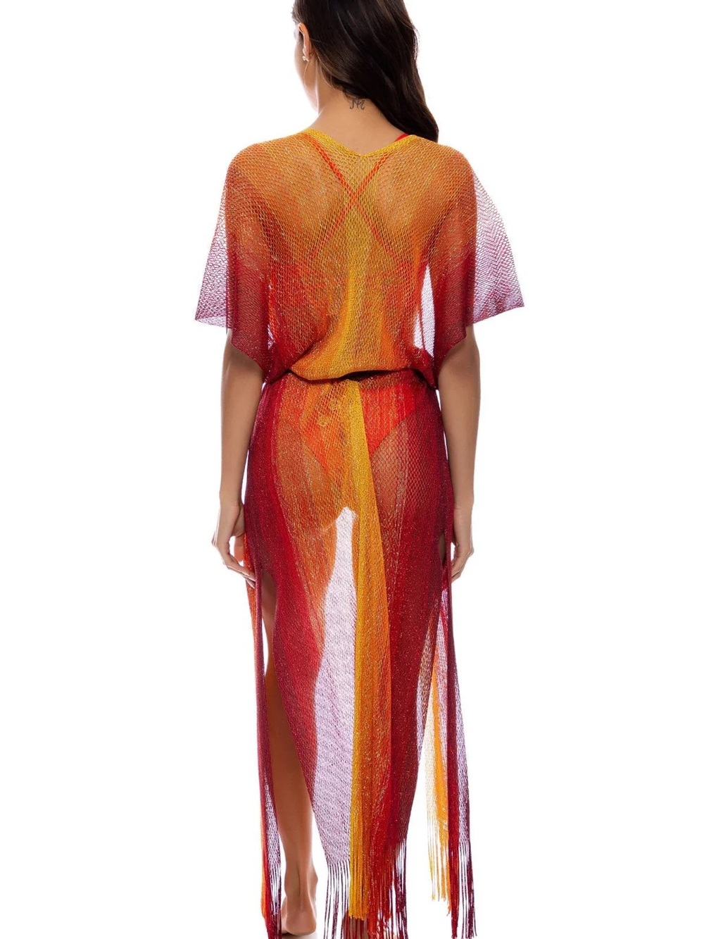 Luli Fama Long Caftán Cover-Up - Sunset Sunshine Addict - Picture 4 of 10